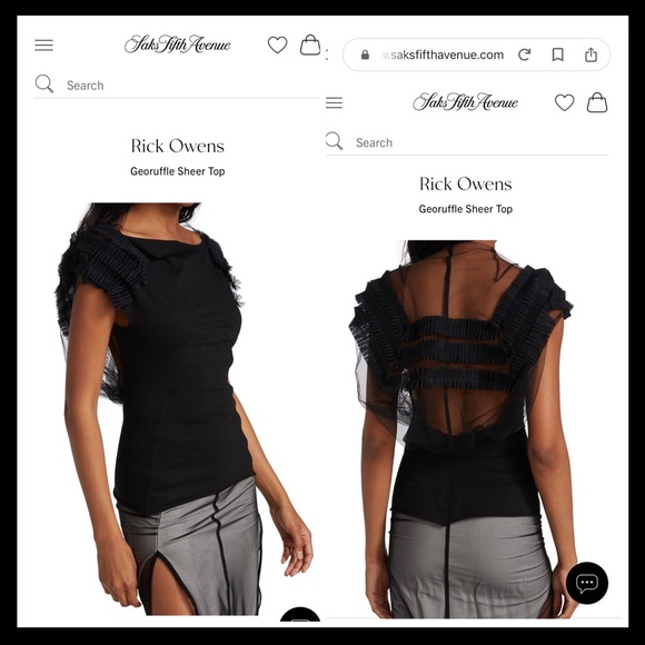 Rick Owens Sold Out Tull Blouse Sheer with Ruffles - IT 40 / Small / 4 - Picture 15 of 15